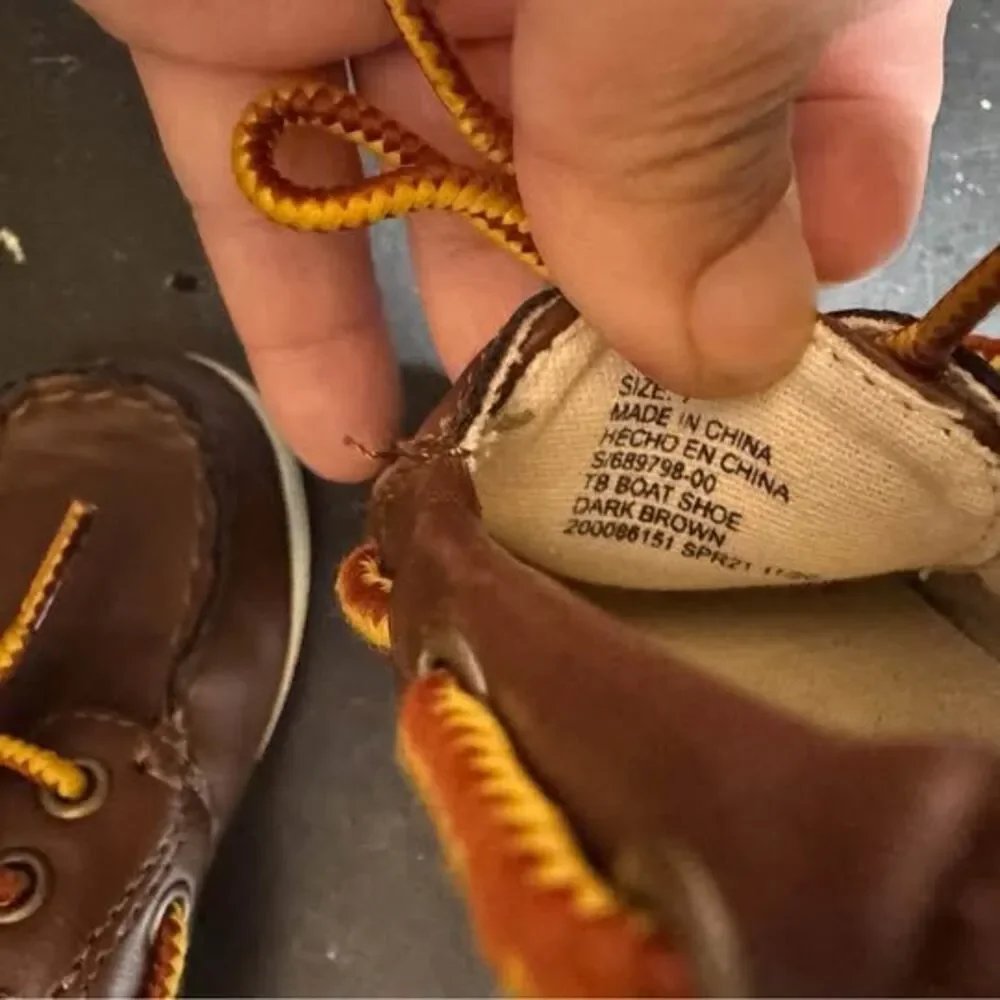 Baby Gap Brown Boat Shoes Size 7